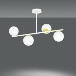 Sklep Kaja Biało-złota, nowoczesna lampa do kuchni 1023/4 FLOKI | Kaja Flash Sale