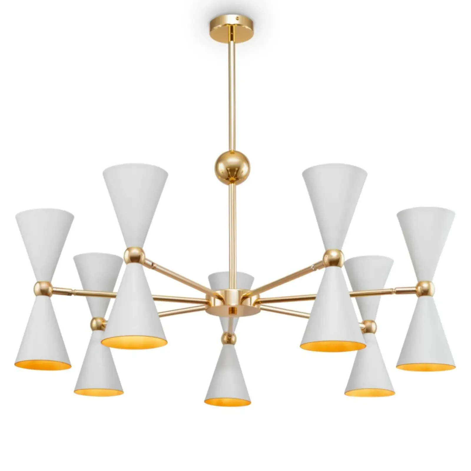 Sklep Kaja Biało-złota, stylowa lampa wisząca MOD108PL-14WG VESPER | Kaja Hot