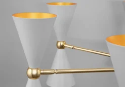 Sklep Kaja Biało-złota, stylowa lampa wisząca MOD108PL-14WG VESPER | Kaja Hot