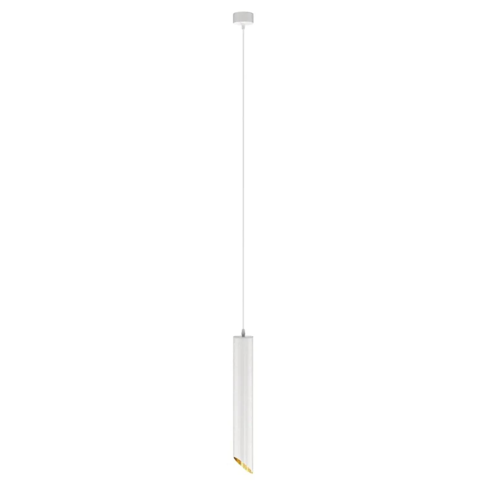 Sklep Kaja Biało-złota tuba na regulowanym zwisie P044PL-01-40GU10-W z serii LIPA New