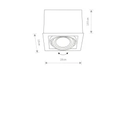 Sklep Kaja downlight natynkowy, prostopadłościan 9495 | Kaja Oświetlenie* Oprawy Podtynkowe