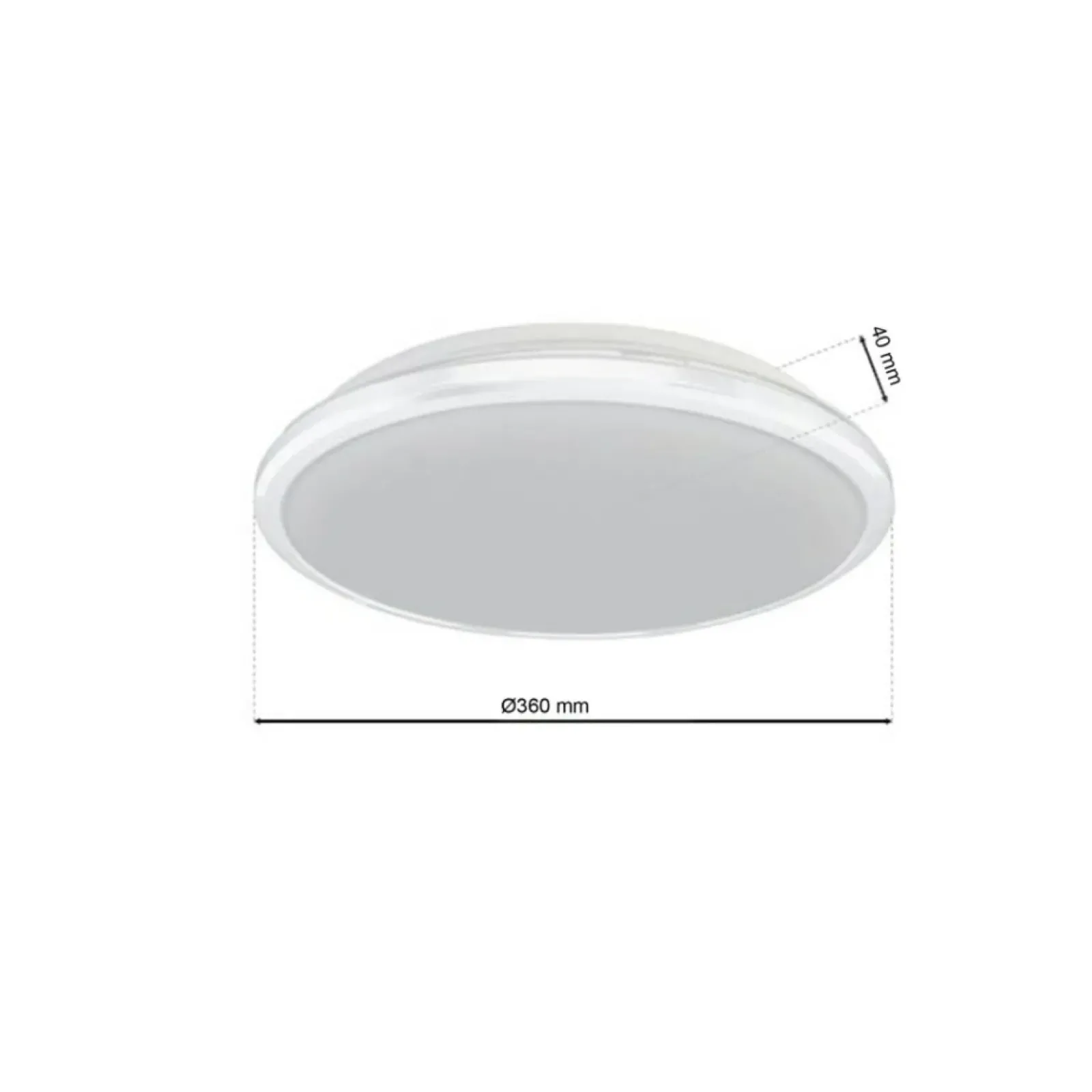 Sklep Kaja Biały, ledowy plafon do łazienki z IP44, moc 24W ML6403 z serii TERMA | Kaja Ośw* Lampy Led|Plafony Nowoczesne