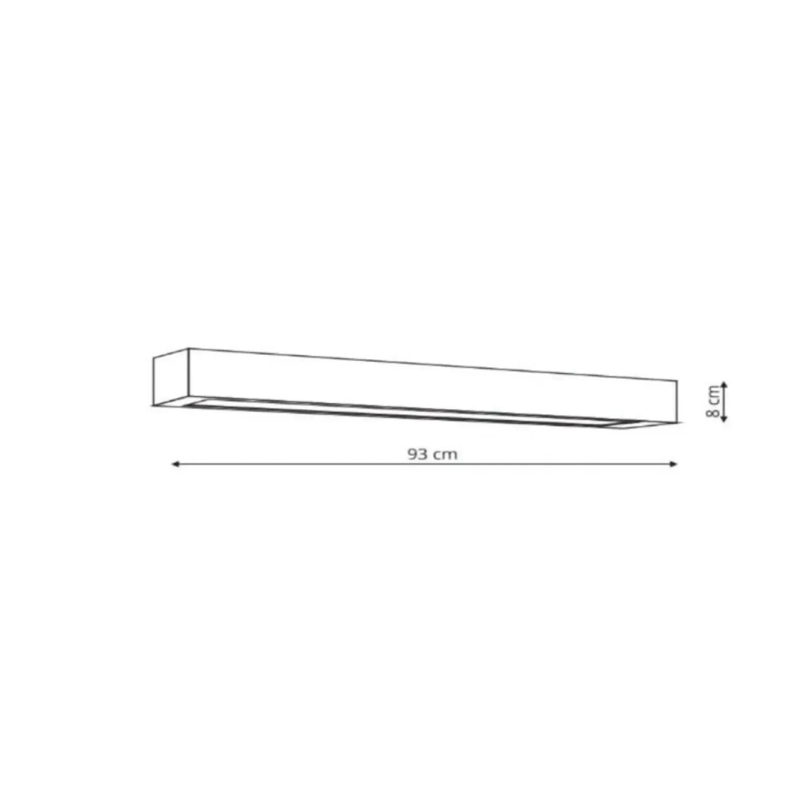 Sklep Kaja Biały, ledowy plafon listwa 93cm do holu GS-LWA-12W 3000K WH – IBROS Fashion