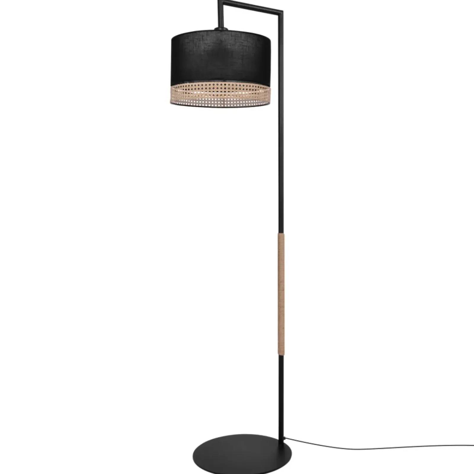 Sklep Kaja Boho lampa podłogowa z dwukolorowym abażurem K-4367 | Kaja Oświetlenie* Lampy Podłogowe Z Abażurem|Tradycyjne Lampy Podłogowe