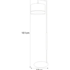 Sklep Kaja Boho lampa podłogowa z dwukolorowym abażurem K-4367 | Kaja Oświetlenie* Lampy Podłogowe Z Abażurem|Tradycyjne Lampy Podłogowe