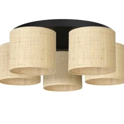 Sklep Kaja Boho lampa sufitowa z pięcioma abażurami LX 5277 z serii RATTAN | Kaja beżowy Sale