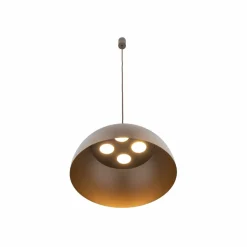 Sklep Kaja Brązowa lampa do salonu w stylu rustykalnym 10296 HEMISPHERE | Kaja satynowyczekoladowy Outlet
