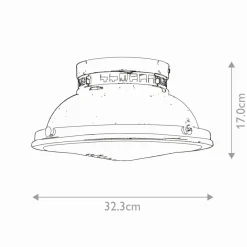 Sklep Kaja Brązowa lampa, niezwykły plafon HK-AMELIA-F-M-RB z serii AMELIA* Plafony Klasyczne