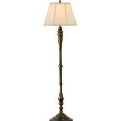Sklep Kaja Brązowa lampa podłogowa FE-LINCOLNDALE-FL z serii LINCOLNDALE* Tradycyjne Lampy Podłogowe|Lampy Podłogowe Z Abażurem