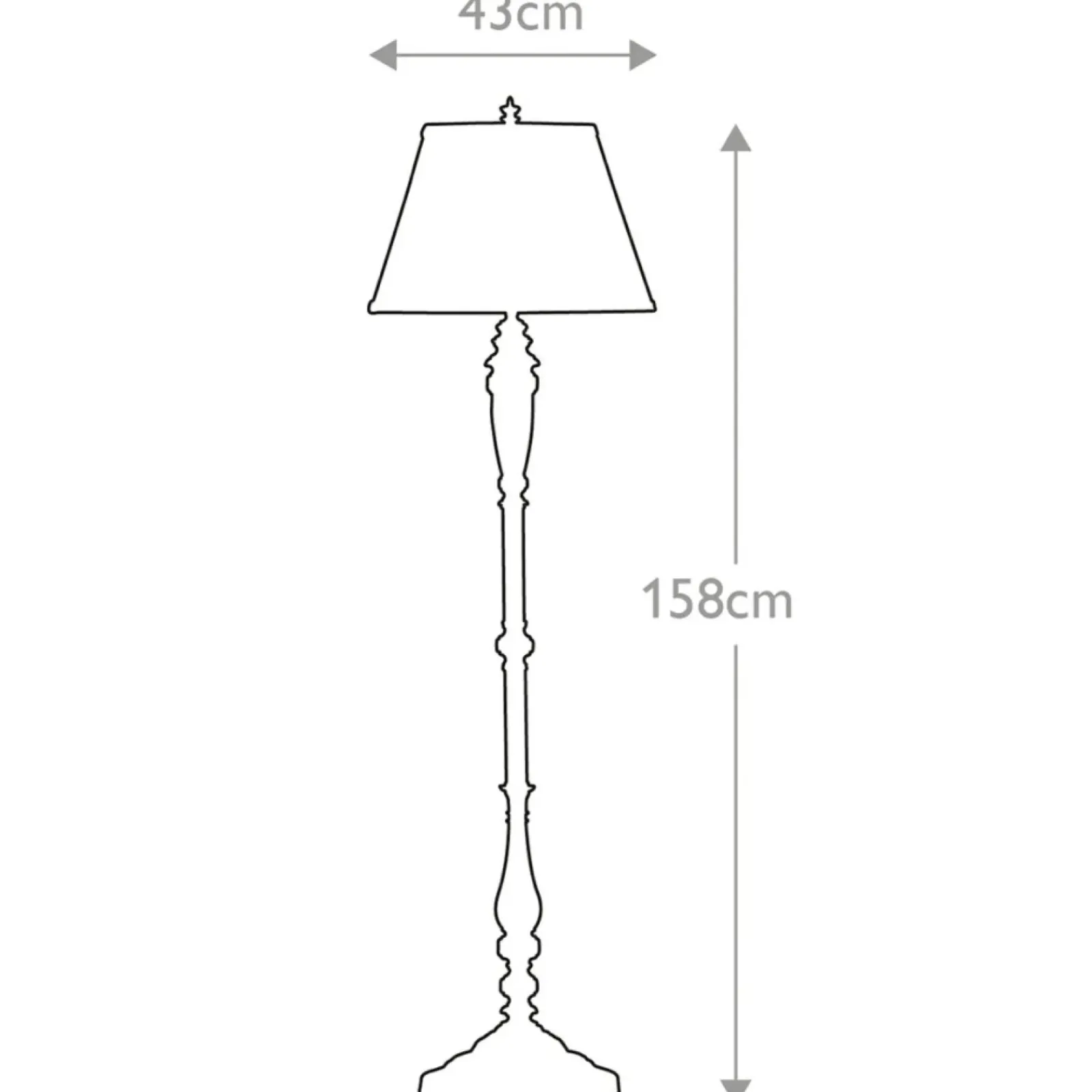 Sklep Kaja Brązowa lampa podłogowa FE-LINCOLNDALE-FL z serii LINCOLNDALE* Tradycyjne Lampy Podłogowe|Lampy Podłogowe Z Abażurem