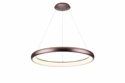 Sklep Kaja Brązowa lampa wisząca do salonu ⌀81cm z pilotem AZ5065 ANTONIO | Kaja Outlet