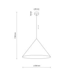 Sklep Kaja Brązowa lampa wisząca do sypialni TK 10062 CONO BROWN | Kaja Clearance