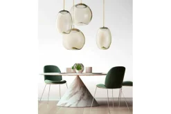Sklep Kaja Brązowa lampa wisząca LED z dużym kloszem AZ3341 HELENA | Kaja Cheap