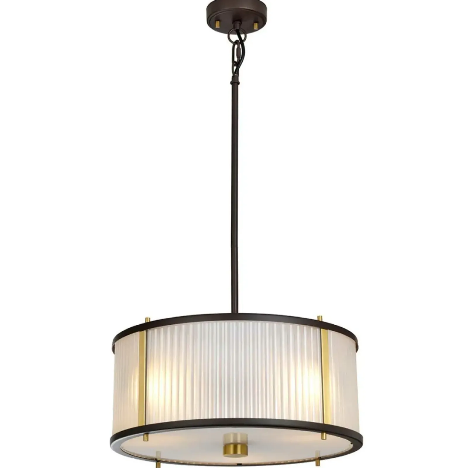 Sklep Kaja Brązowa lampa wisząca, z abażurem DL-CORONA-3P-BAB z serii CORONA Outlet