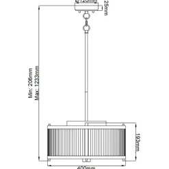 Sklep Kaja Brązowa lampa wisząca, z abażurem DL-CORONA-3P-BAB z serii CORONA Outlet