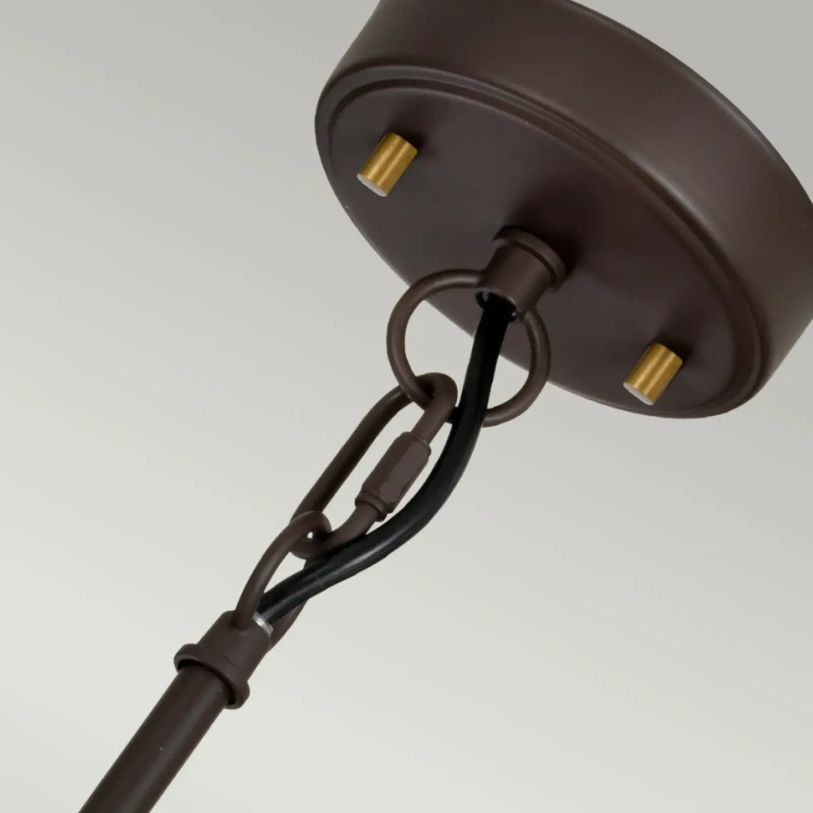 Sklep Kaja Brązowa lampa wisząca, z abażurem DL-CORONA-3P-BAB z serii CORONA Outlet