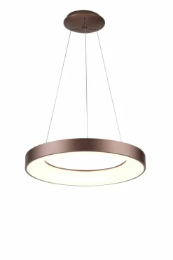 Sklep Kaja Brązowa, ledowa lampa wisząca ⌀38cm AZ4998 SANTANA | Kaja Oświetlenie New