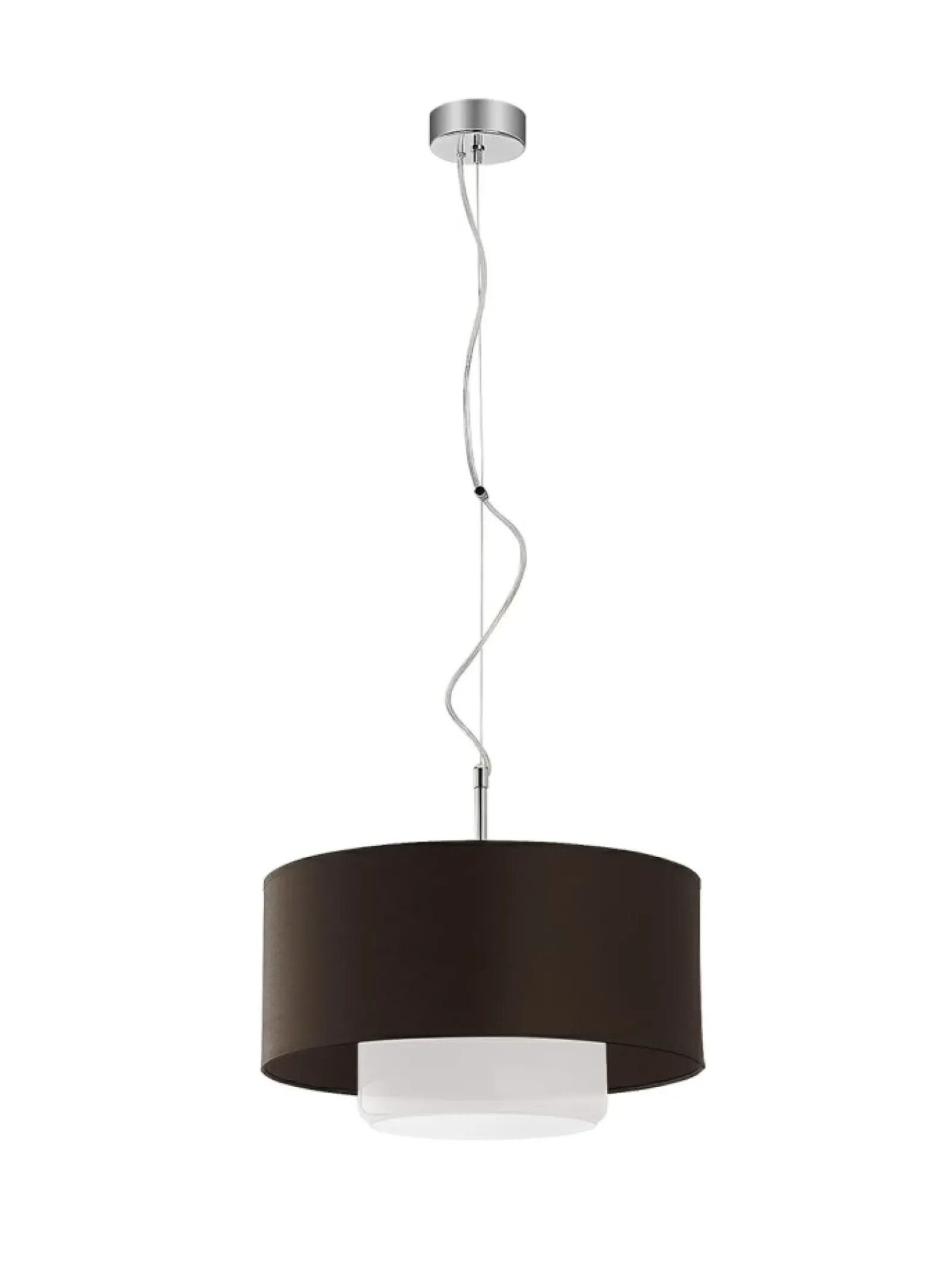 Sklep Kaja Brązowo-biała lampa wisząca z abażurem JUP 1117 AVEO | Kaja Outlet