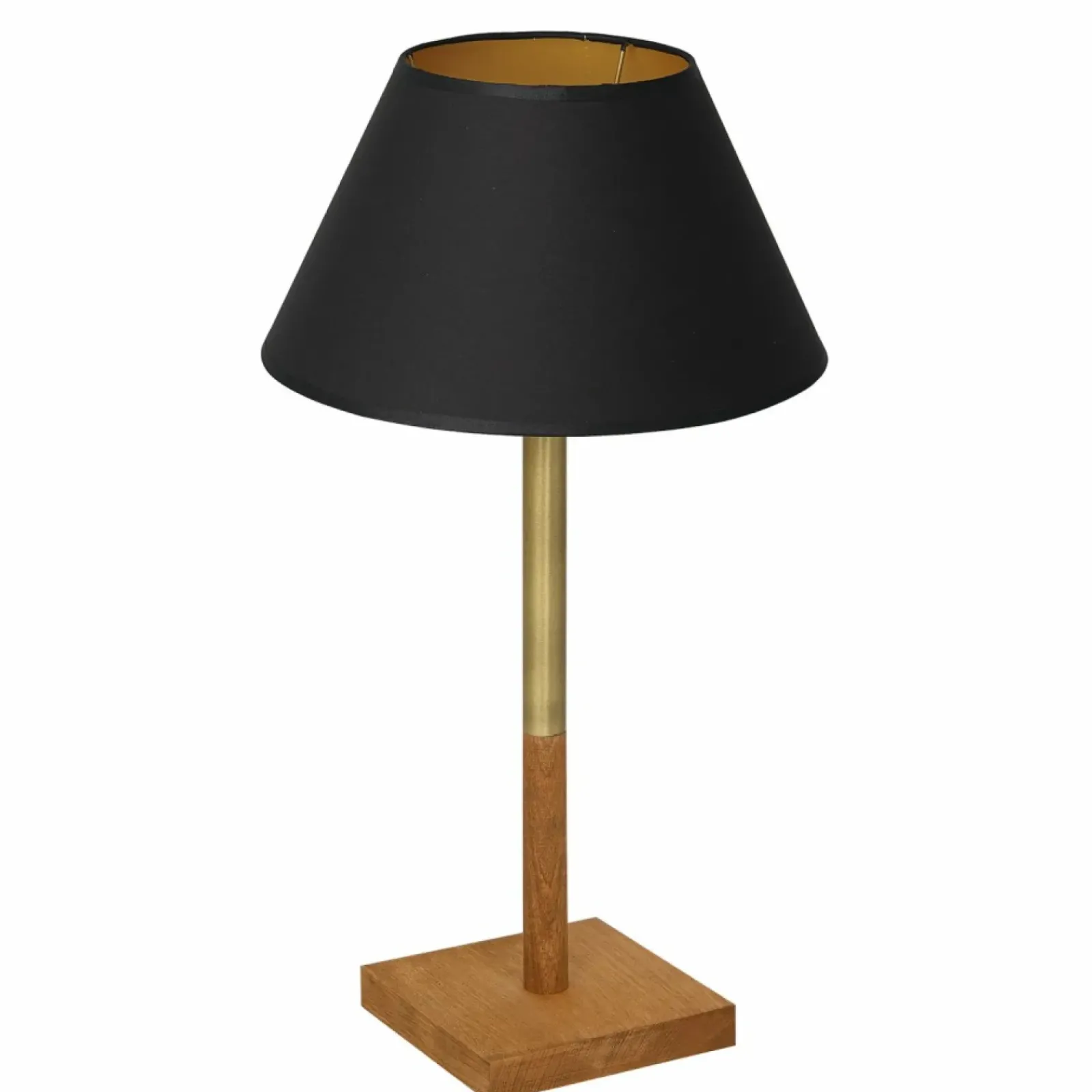 Sklep Kaja Brązowo-złota lampka nocna, czarny abażur LX 3808 z serii TABLE LAMPS* Lampki Stołowe Z Abażurem|Tradycyjne Lampki Stołowe