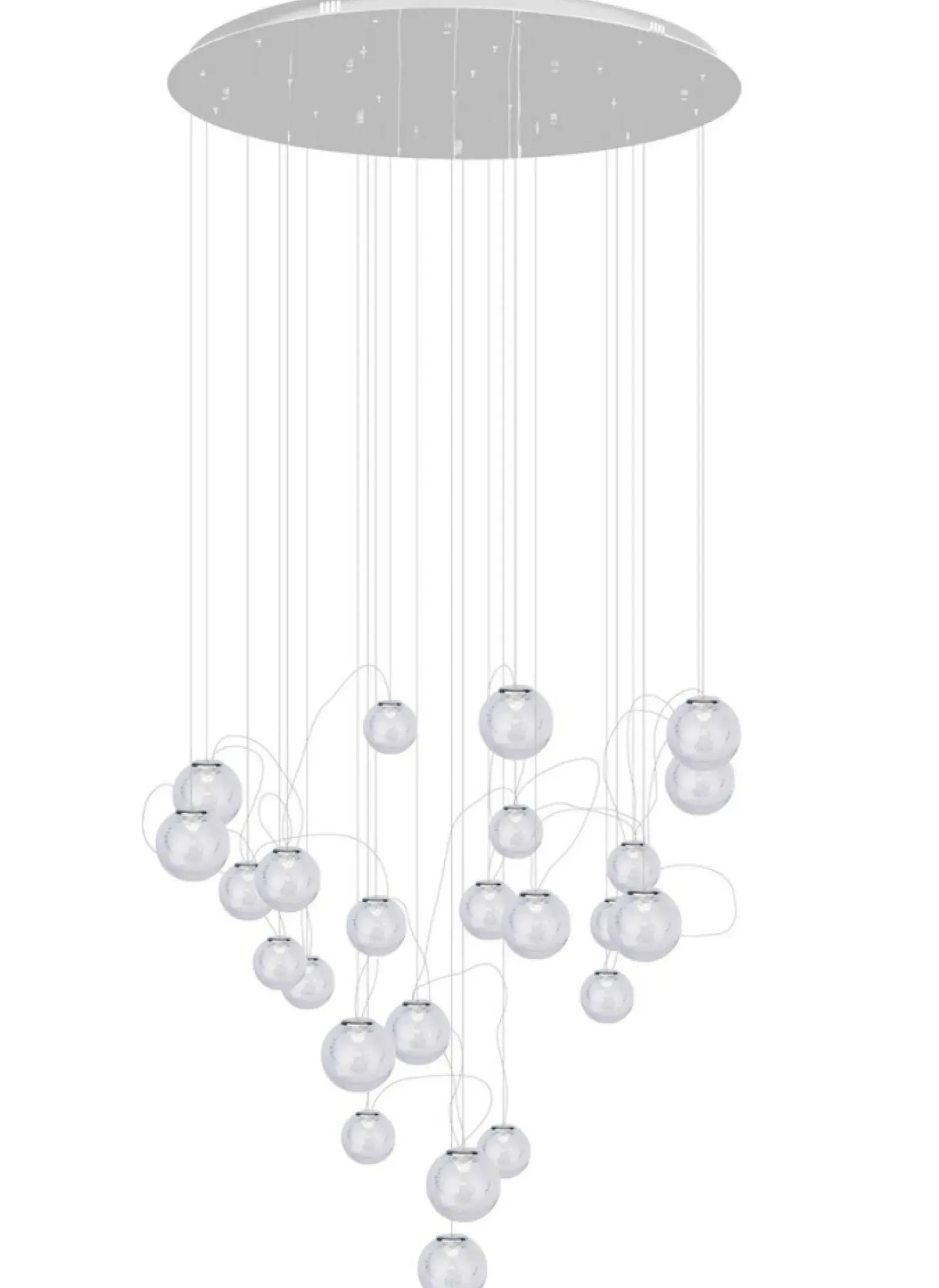 Sklep Kaja Chromowana, duża lampa z wiszącymi kulami MX P0386 ZOE | Kaja Hot