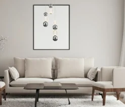 Sklep Kaja Chromowana, elegancka lampa wisząca PND-83728-21W-3K-CH OTER | Kaja Cheap
