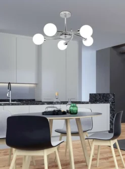 Sklep Kaja Chromowana lampa sufitowa do sypialni 35-03331 AGAPANT | Kaja Cheap