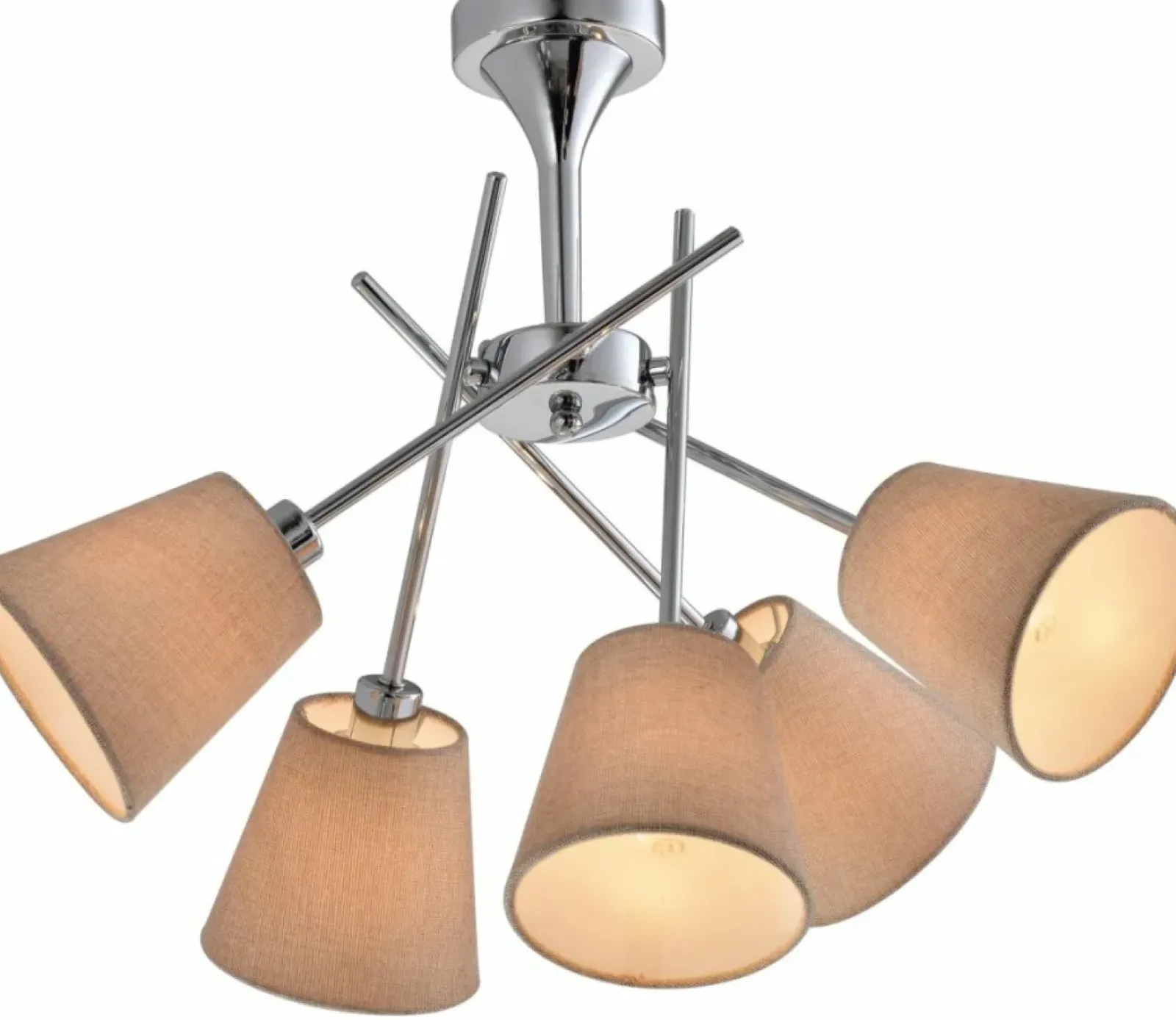 Sklep Kaja Chromowana lampa sufitowa z abażurami 35-70630 VOX | Kaja Oświetlenie satyna Online