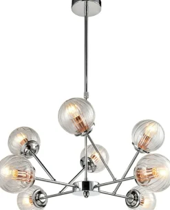 Sklep Kaja owana lampa sufitowa do salonu 38-67289 BEST | Kaja Oświetlenie chrom Store