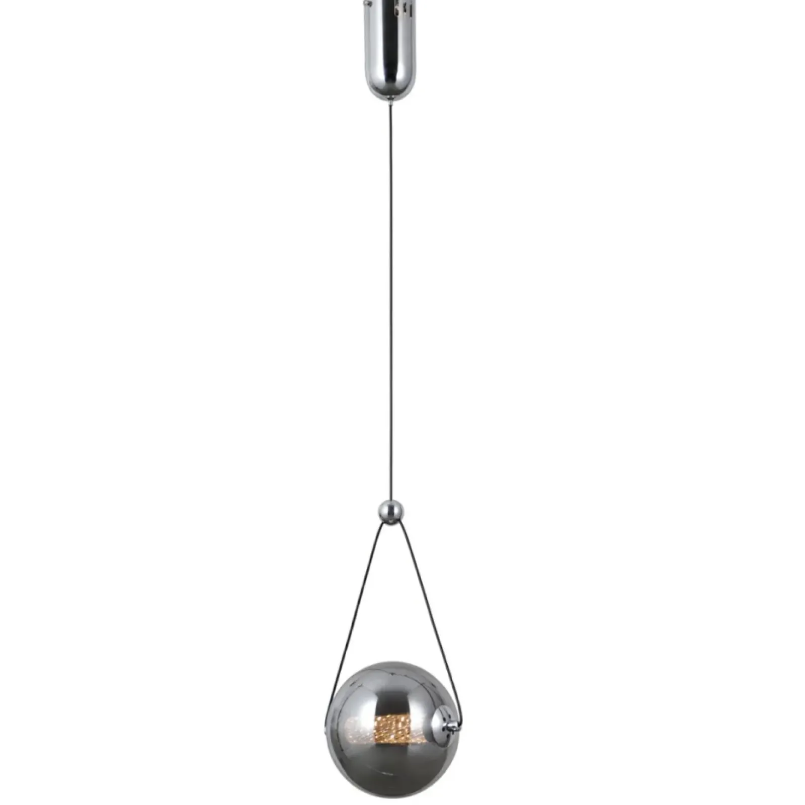 Sklep Kaja Chromowana lampa wisząca, szklana PND-34361-S-CH-SG z serii RASTIA Fashion