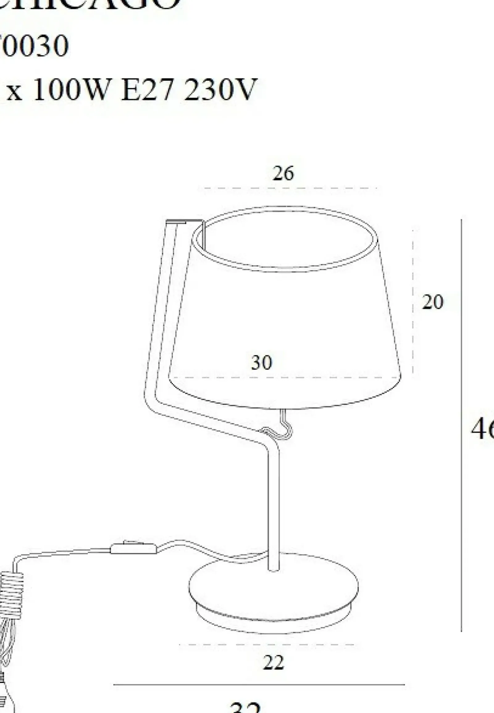 Sklep Kaja Chromowana lampka nocna z abażurem MX T0030 CHICAGO | Kaja Oświetlenie* Lampki Stołowe Z Abażurem|Tradycyjne Lampki Stołowe