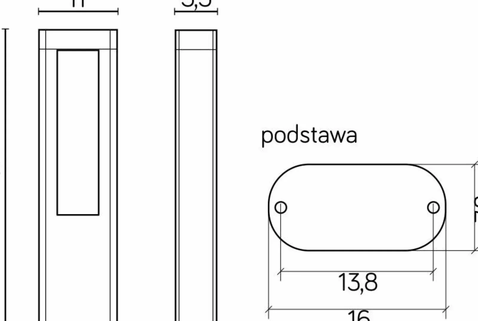 Sklep Kaja Ciemna, dwukierunkowa lampa ledowa GL15402 z serii EVO | Kaja Oświetlenie* Lampy Ogrodowe Stojące