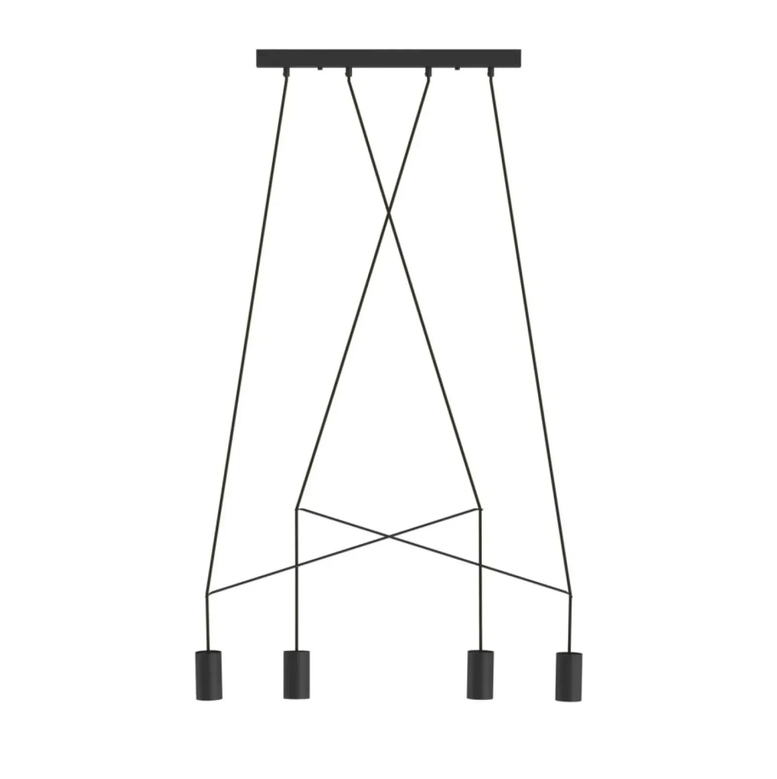Sklep Kaja Czarna, designerska lampa wisząca z tubami 9192 | Kaja Oświetlenie czarny Store