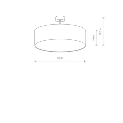 Sklep Kaja Czarna, elegancka lampa sufitowa na trzy żarówki 7961 | Kaja czarny Sale