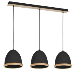 Sklep Kaja Czarna, elegancka lampa wisząca na trzy żarówki MLP8853 z serii STUDIO | Kaja Oś New