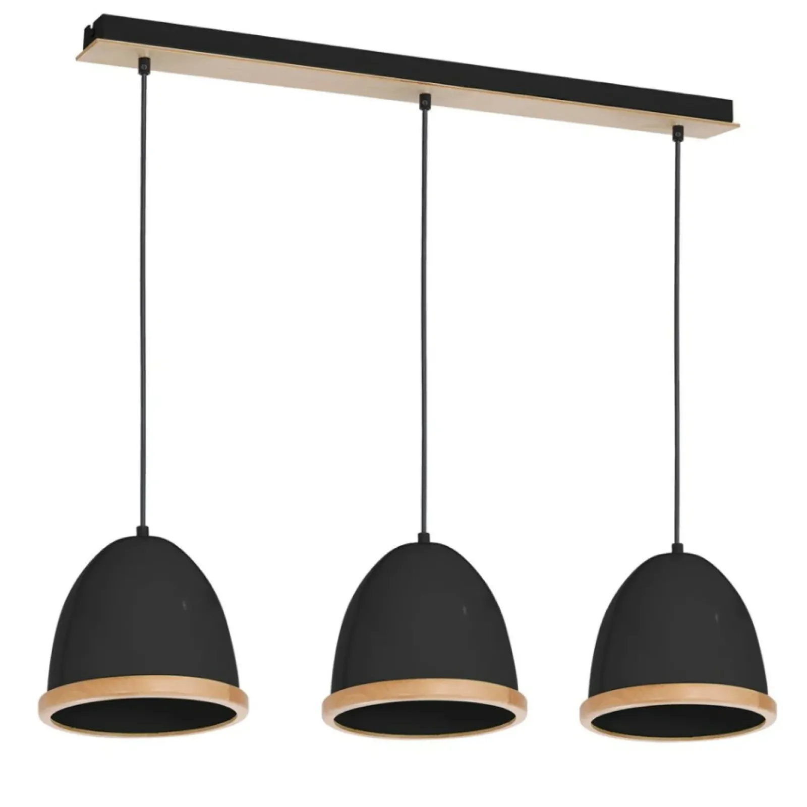 Sklep Kaja Czarna, elegancka lampa wisząca na trzy żarówki MLP8853 z serii STUDIO | Kaja Oś New