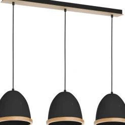 Sklep Kaja Czarna, elegancka lampa wisząca na trzy żarówki MLP8853 z serii STUDIO | Kaja Oś New