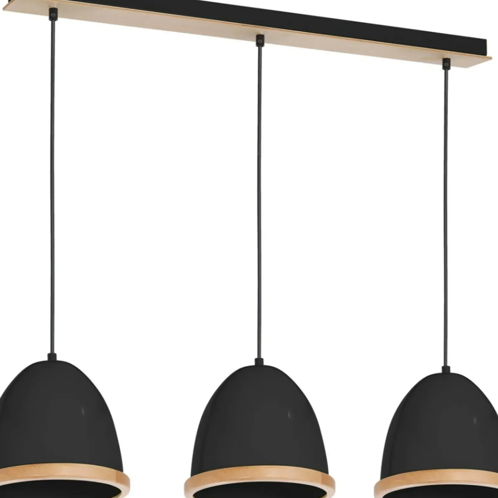 Sklep Kaja Czarna, elegancka lampa wisząca na trzy żarówki MLP8853 z serii STUDIO | Kaja Oś New