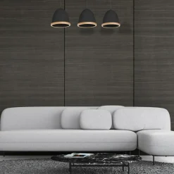 Sklep Kaja Czarna, elegancka lampa wisząca na trzy żarówki MLP8853 z serii STUDIO | Kaja Oś New