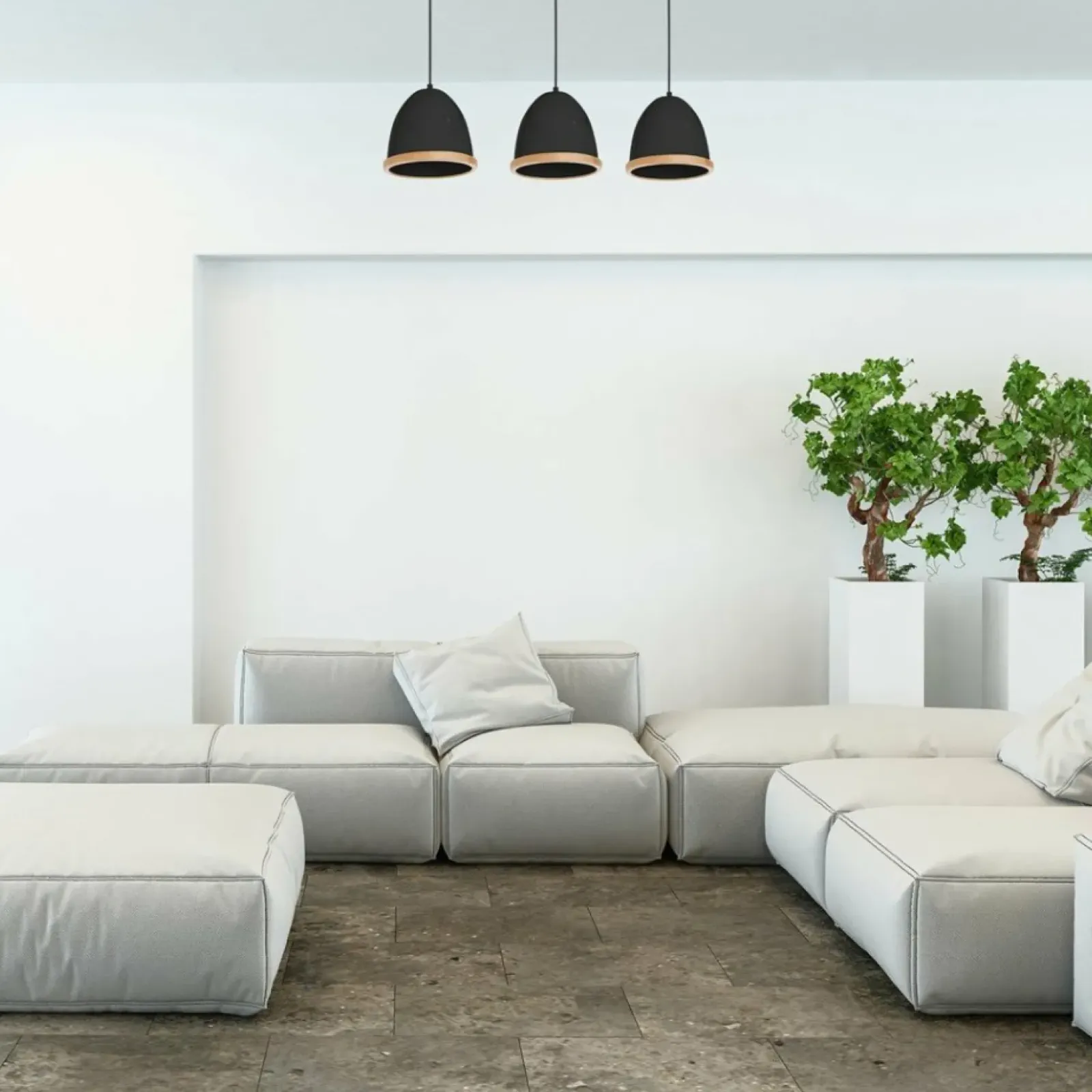 Sklep Kaja Czarna, elegancka lampa wisząca na trzy żarówki MLP8853 z serii STUDIO | Kaja Oś New