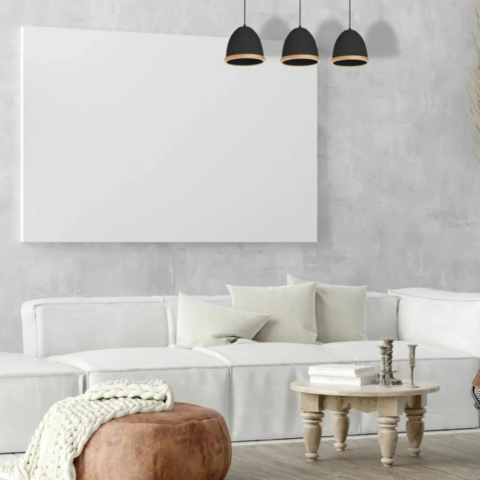 Sklep Kaja Czarna, elegancka lampa wisząca na trzy żarówki MLP8853 z serii STUDIO | Kaja Oś New