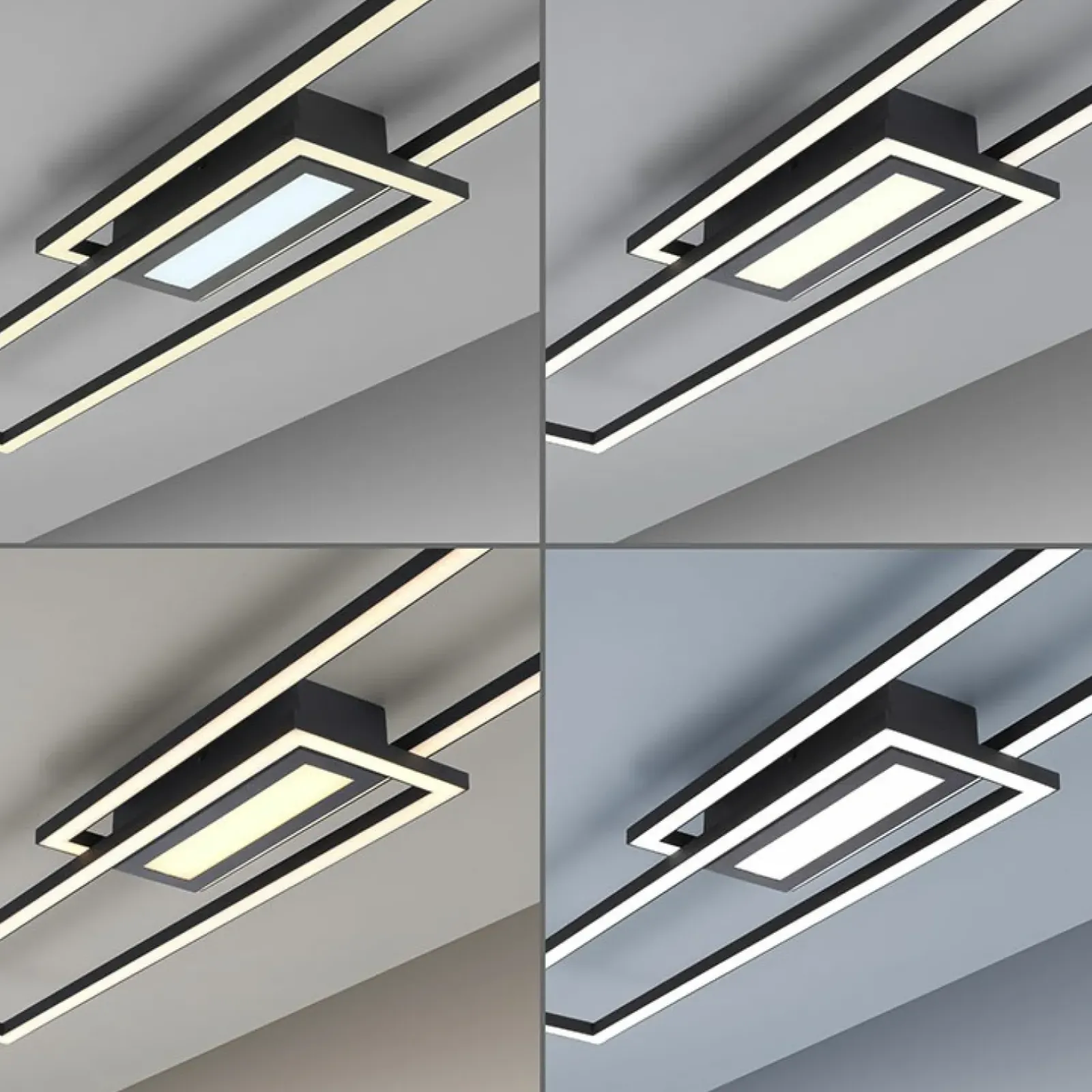 Sklep Kaja Czarna, geometryczna lampa sufitowa 14696-18 z serii ASMIN | Kaja czarny New