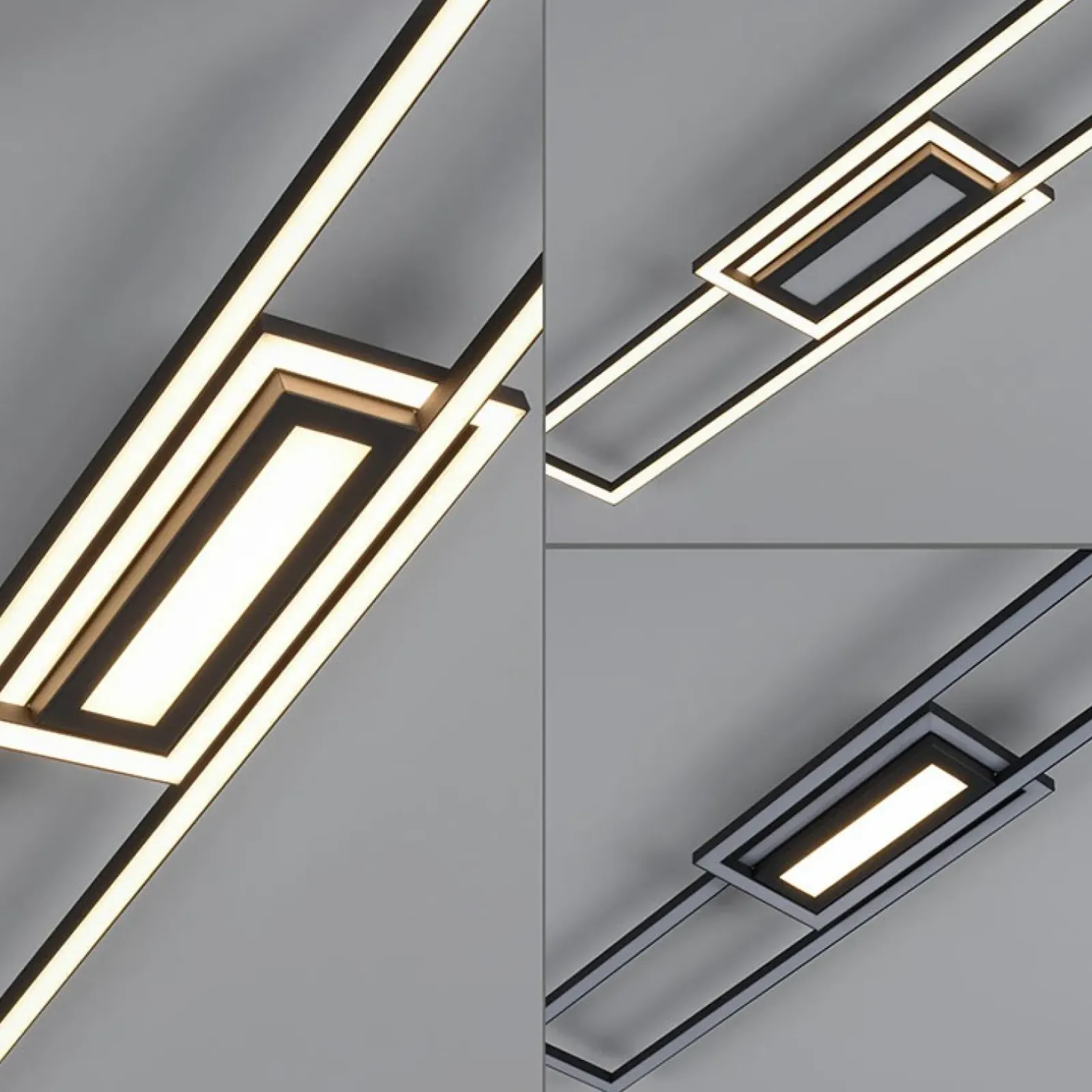 Sklep Kaja Czarna, geometryczna lampa sufitowa 14696-18 z serii ASMIN | Kaja czarny New