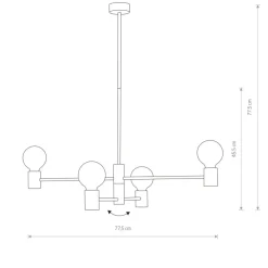 Sklep Kaja Czarna, industrialna lampa sufitowa do salonu 7931 | Kaja Oświetlenie czarny Store