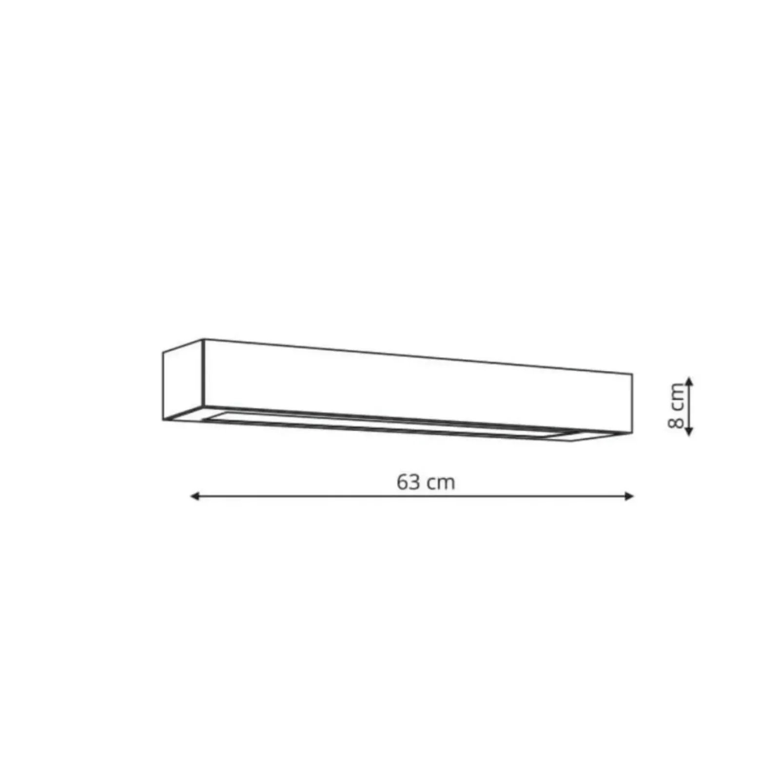 Sklep Kaja Czarna lampa ścienna LED, listwa 63cm GS-LWA-9W 3000K BK z serii IBROS* Lampy Led