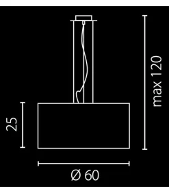 Sklep Kaja Czarna lampa ⌀60cm na czerwonej podsufitce 67607 NODO | Kaja Best Sale