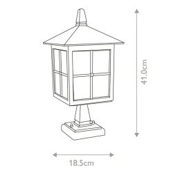 Sklep Kaja Czarna lampa cokołowa, stojąca BL25-BLACK z serii WINCHESTER* Lampy Ogrodowe Stojące