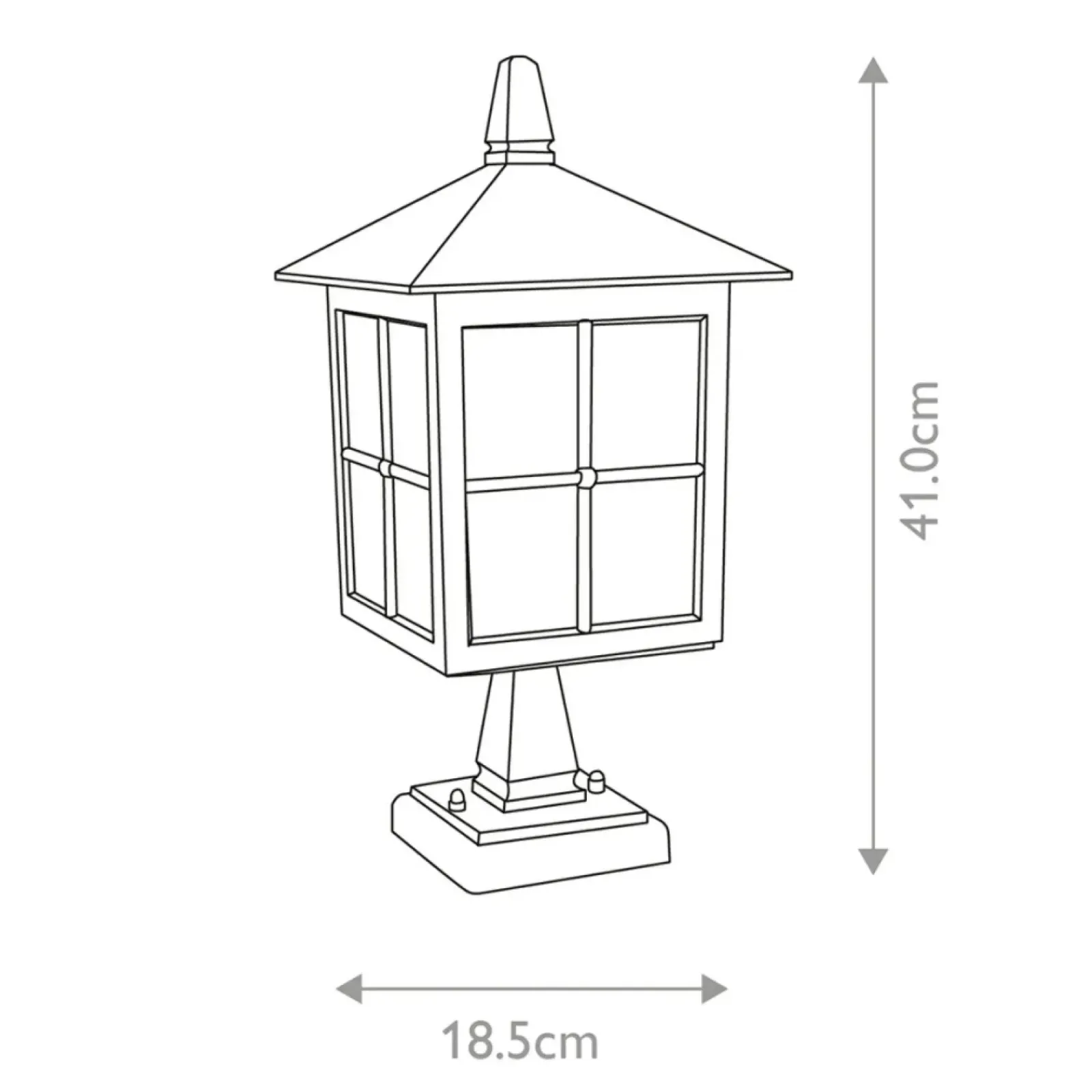 Sklep Kaja Czarna lampa cokołowa, stojąca BL25-BLACK z serii WINCHESTER* Lampy Ogrodowe Stojące