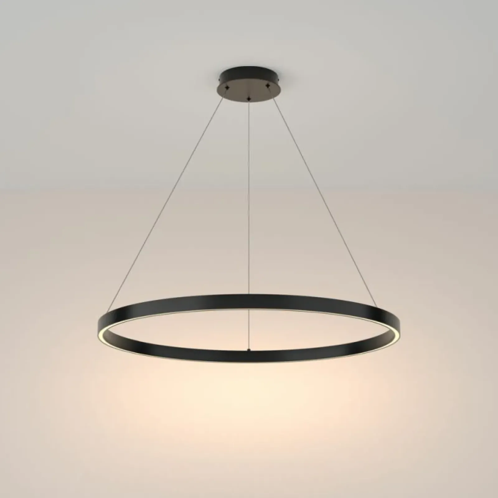 Sklep Kaja Czarna lampa, ledowy okrąg o mocy MOD058PL-L42B3K z serii RIM | Kaja Best Sale