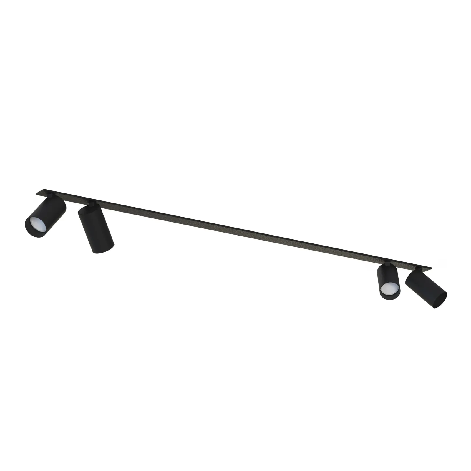 Sklep Kaja Czarna lampa podtynkowa z czterema reflektorami 7836 | Kaja* Oprawy Podtynkowe
