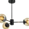 Sklep Kaja Czarna lampa sufitowa do sypialni i salonu 8044/3 BL TR GAJA | Kaja Cheap